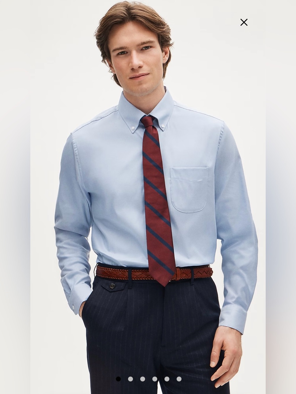 J. CREW Slim Bowery
performance stretch oxford shirt in Blue Size L $98 CP684